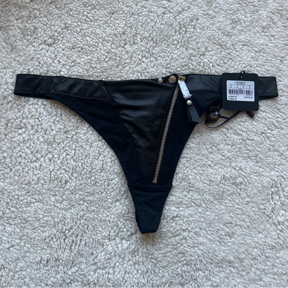 Honey Birdette George Thong Luxury Bondage Lingerie with Silver Hardware - Picture 4 of 8